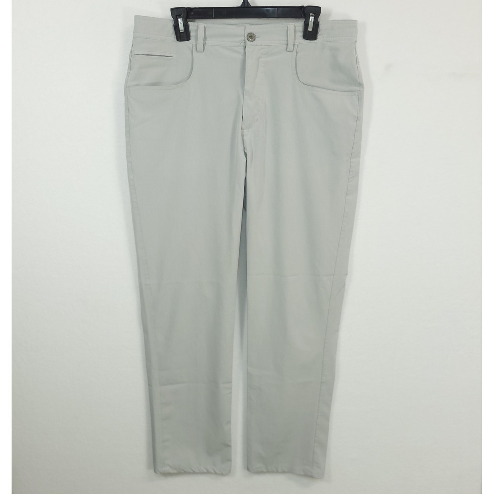 Straight Down Golf Pants Mens 34X29 Gray Performance Stretch Technical Trousers